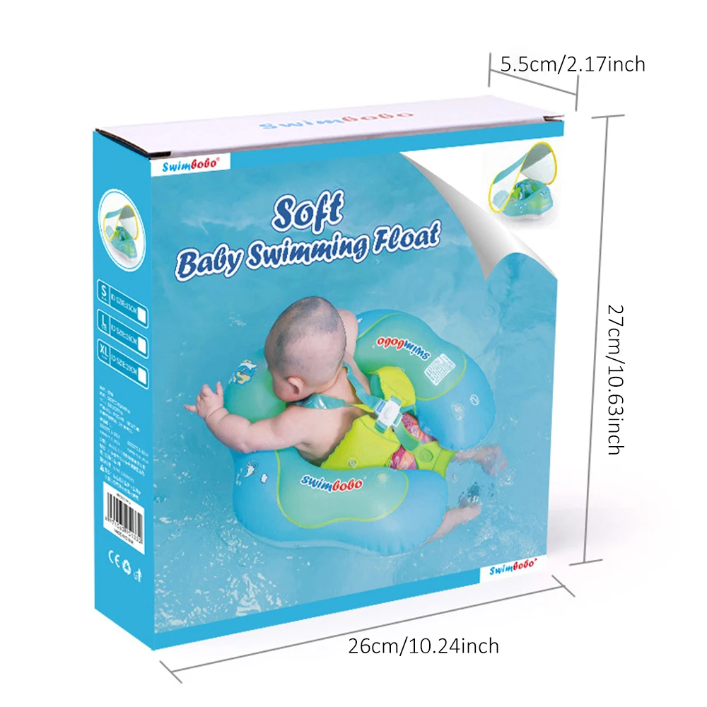 

Cartoon Cute Baby Swimming Ring With Sunshade Pool Float Inflatable Swimming Circle Baby Seat Swimming Pool Toys