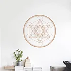 Наклейка на стену с изображением священного геометрического кубика Метатрона, s ALCHEMY, Геометрическая виниловая наклейка на стену, наклейка в стиле бохо с мандалой, украшение для дома P394