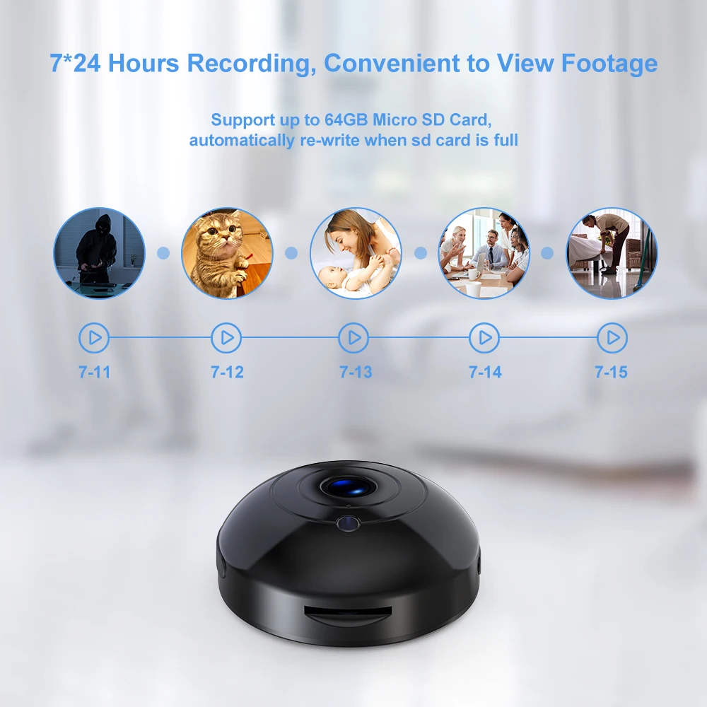 P1 Wireless Secret Camera Surveillance Chargeable Motion Detect Real-Time Video Remote Viewing WiFi | Электроника