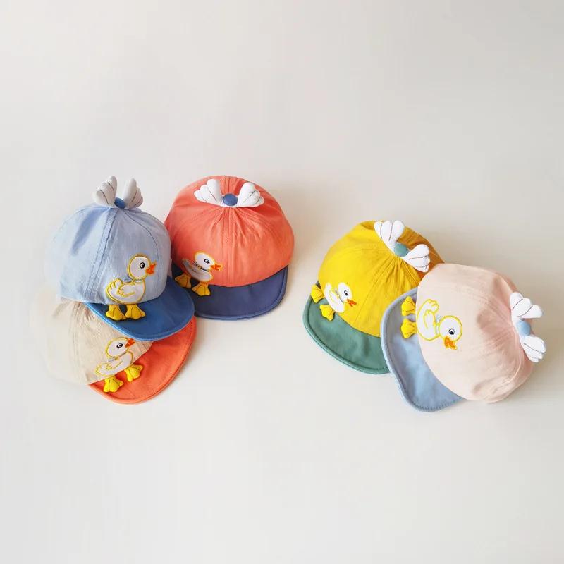 

Spring Summer Newsborn Baby Cap Girls Sunshade Sun Hat Cute Duck Kids Baseball Caps Soft Brim Casual Boys Snapback Hats Visors