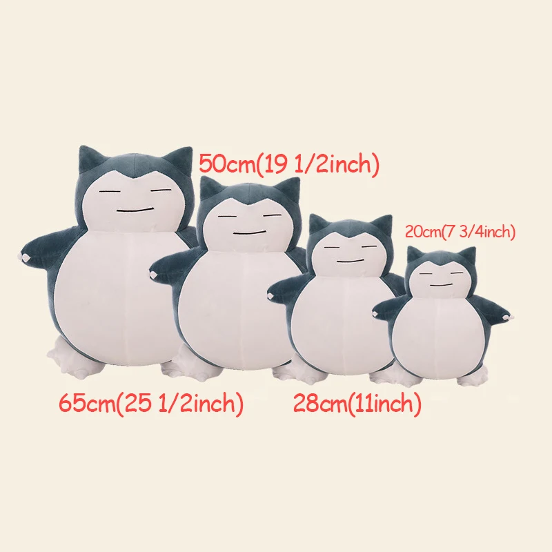 Милый большой плюшевый снорлакс игрушка прекрасный супер мягкий аниме куклы