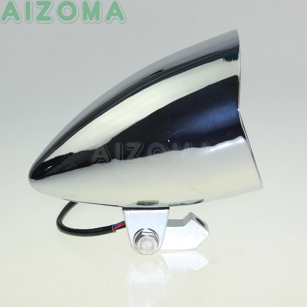Хромированный H4 12V 55/60w козырек для мотоцикла, ковшовая фара для Harley Sportster 883 48 1200, сверхнизкий, настраиваемый, крепление на три бар, налобный фонарь