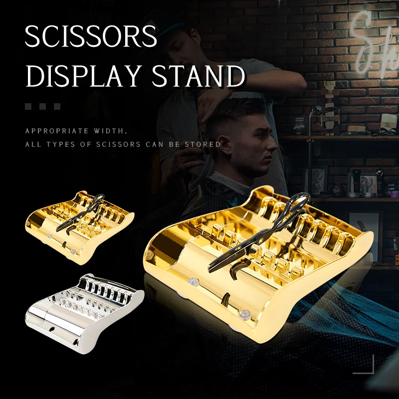 

Luxury Hairdressing Scissors Storage Box Hair Salon Hairdressing Tools Storage Tray Display Stand Stainless Steel Durable