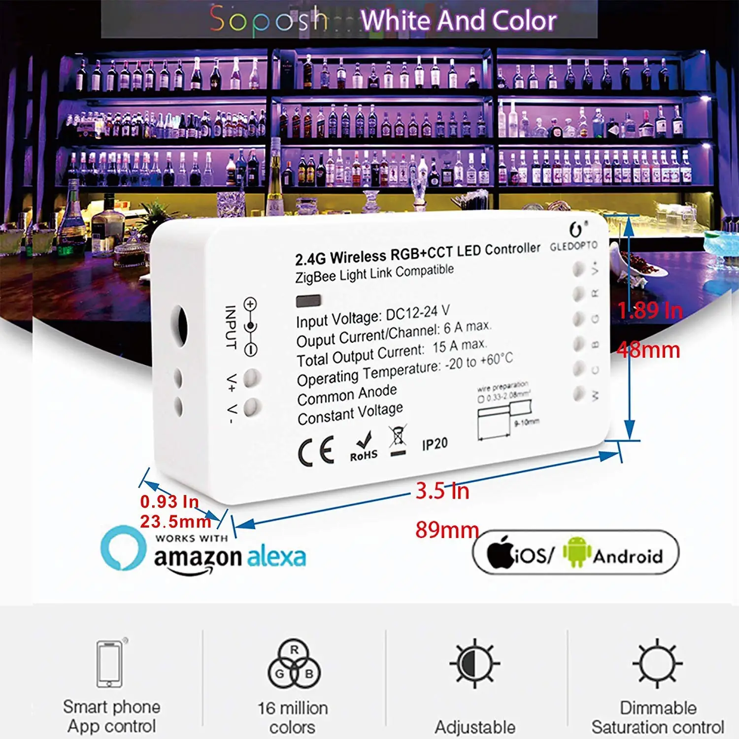 Умная Светодиодная лента управление голосом совместимая с SmartThing