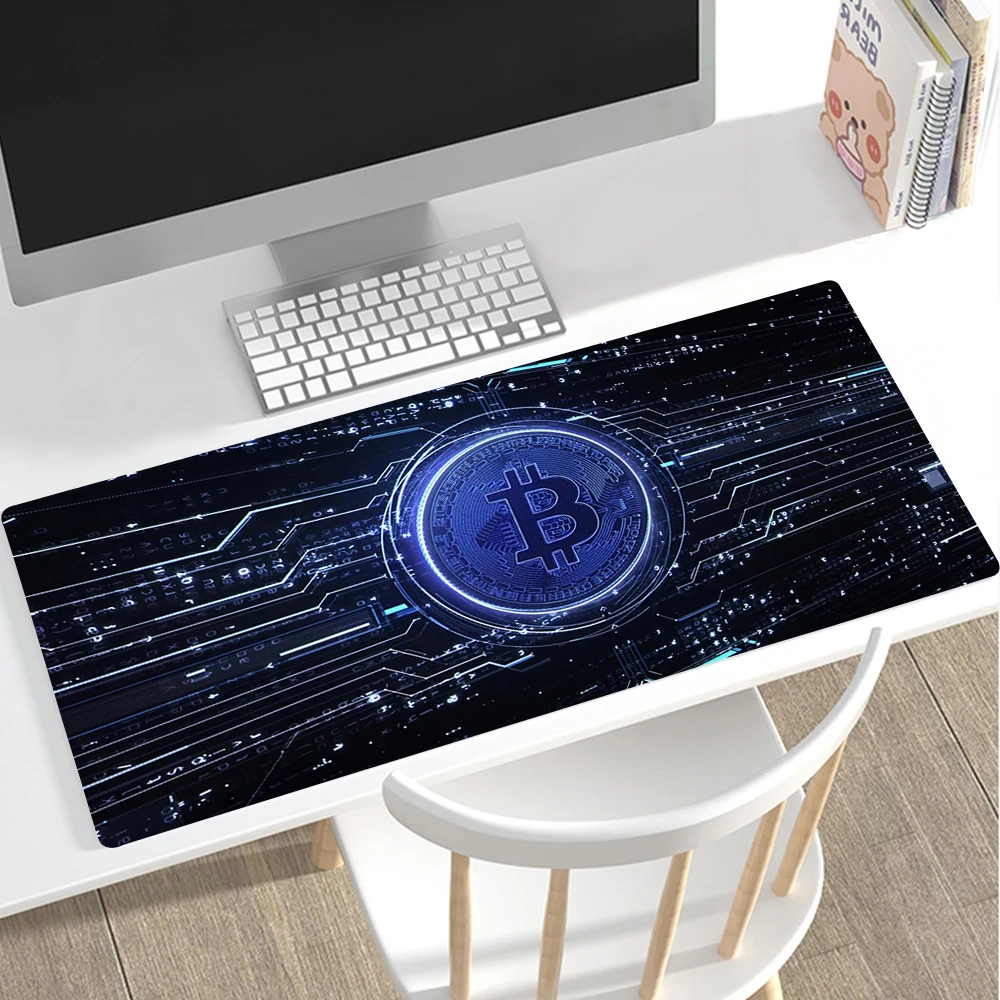 Подгоняемый под заказ коврик для мыши Биткоин компьютерная мышь большой