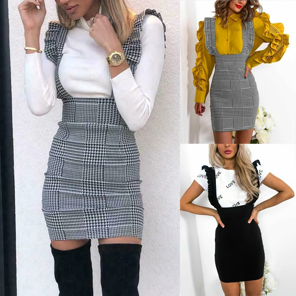 Лидер продаж модное женское платье облегающее мини-платье с оборками и высокой