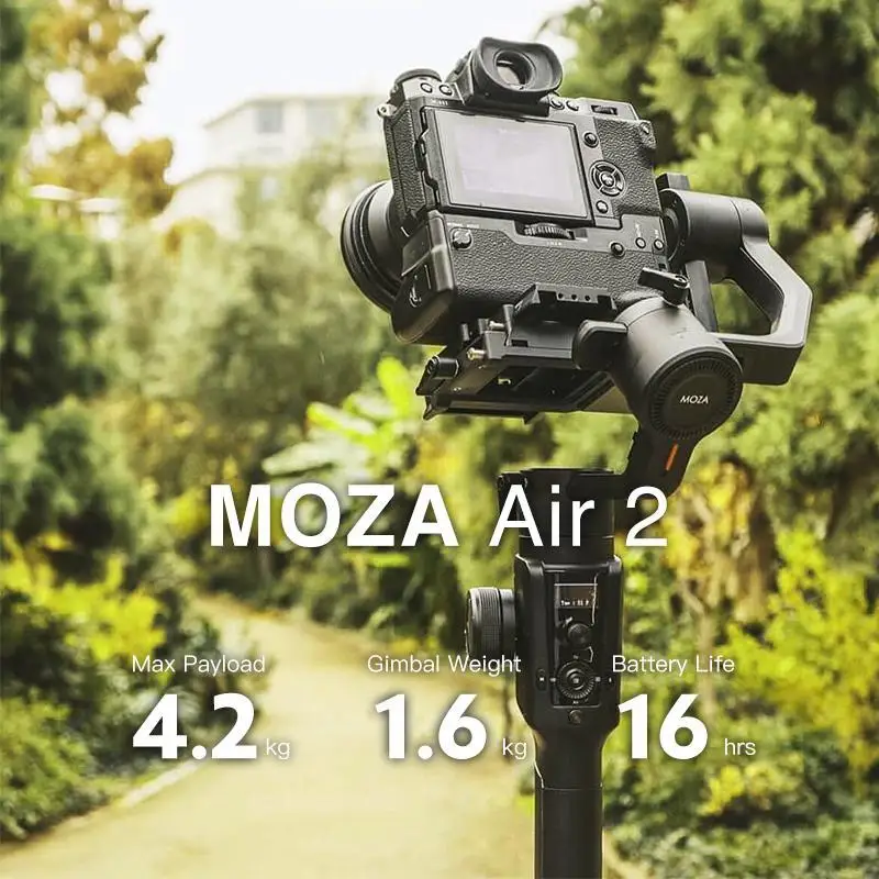 Moza Air 2 3-осевой ручной карданный стабилизатор 4 кг Полезная нагрузка для камеры SONY