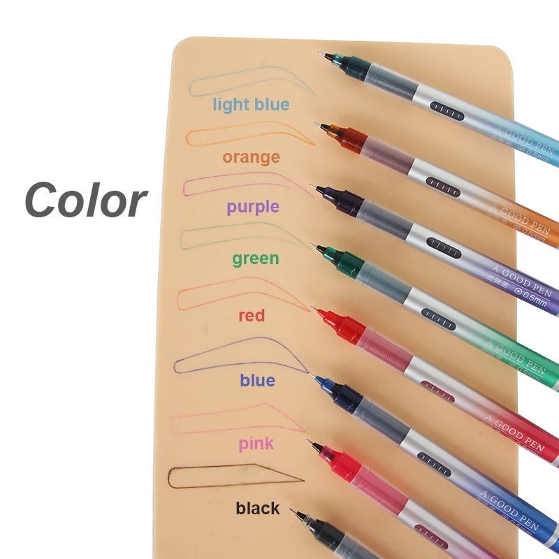 Microblading Skin Marker Pen Tattoo Marker Pen Black Red Color for Permanent Makeup Eyebrow Lip Tattoo Accessories Supplies