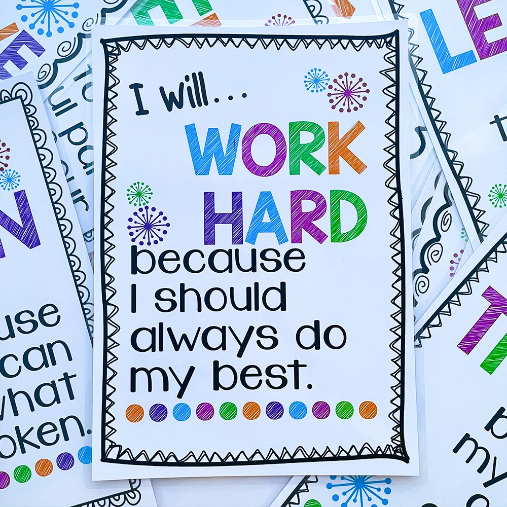 20 шт./компл. английский язык для детей A4 ПЛАСТИКОВЫЕ КАРТЫ класс правила детского