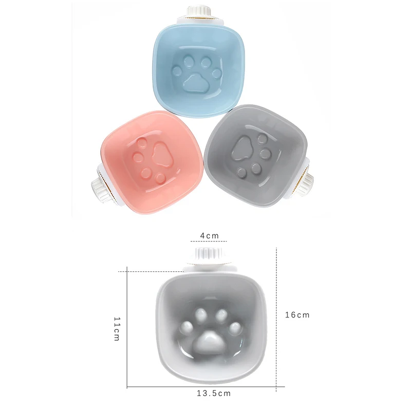 

Adjustable Pet bowl Cat Dog Bowl With Wall Holder Pet Feeding Drinking Bowl Hanging Feeder Waterer For Cat Dog Pet Accessories