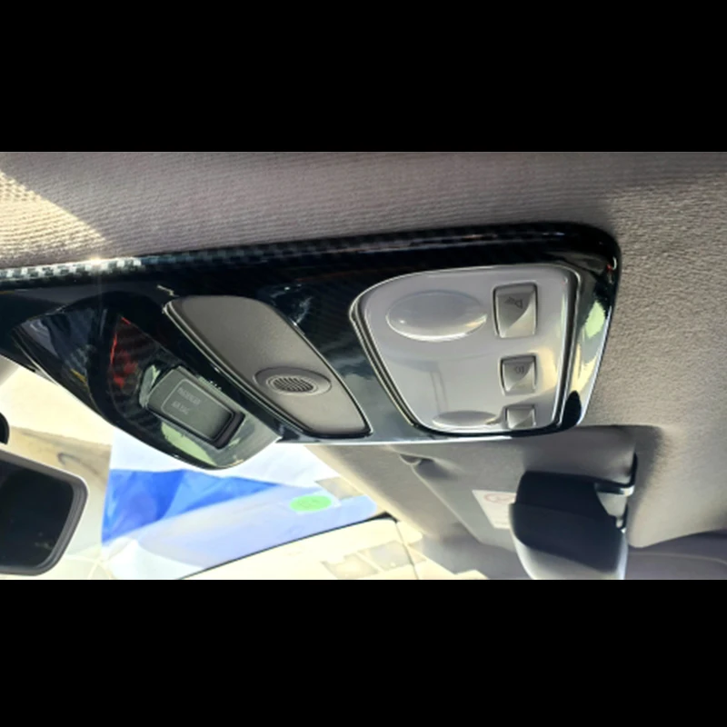 Для Renault Clio 4 2013 Clio4 ABS углеродное волокно передний светильник для чтения абажур панель Крышка отделка автомобильные аксессуары наклейка 1