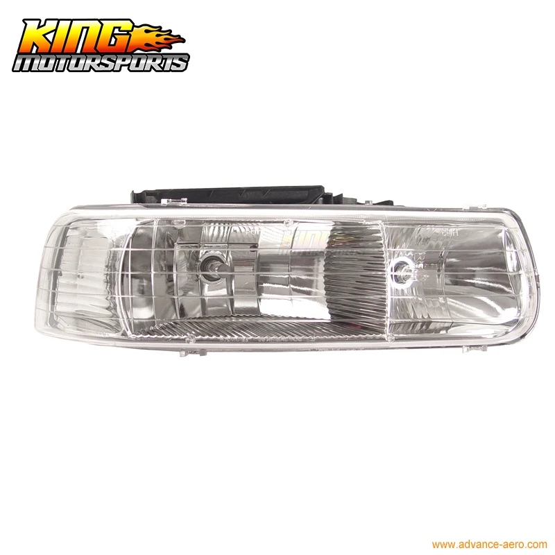 Подходит для ксенона HID 8000K 1999-2002 Chevy Silverado Хрустальная фара LH RH US Domestic Бесплатная