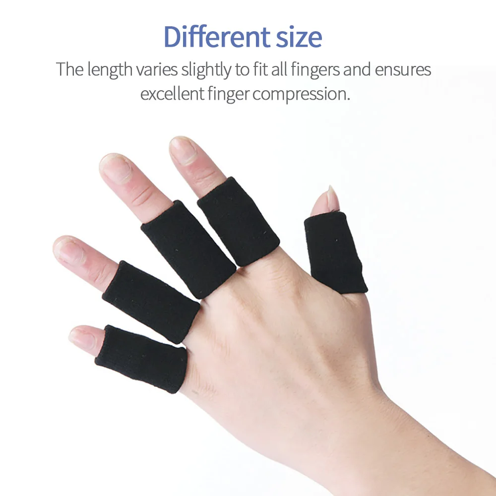 

5pcs Sports Finger Splint Guard Finger Protector Sleeve Support Basketball Sports Stretchy Sleeves Arthritis Support Protection
