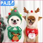 Рождественский костюм для домашних животных, шарф для собаки, треугольные нагрудники, платок для собаки, Рождественская бандана, шапка, кошка, костюм для вечеринки, шапочка, воротник, головной убор, косплей