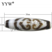 grade a natural tibetan agates dzi beads white color oval double heart vajra size 38x12x2 50mm hole 2mm special sold by pc