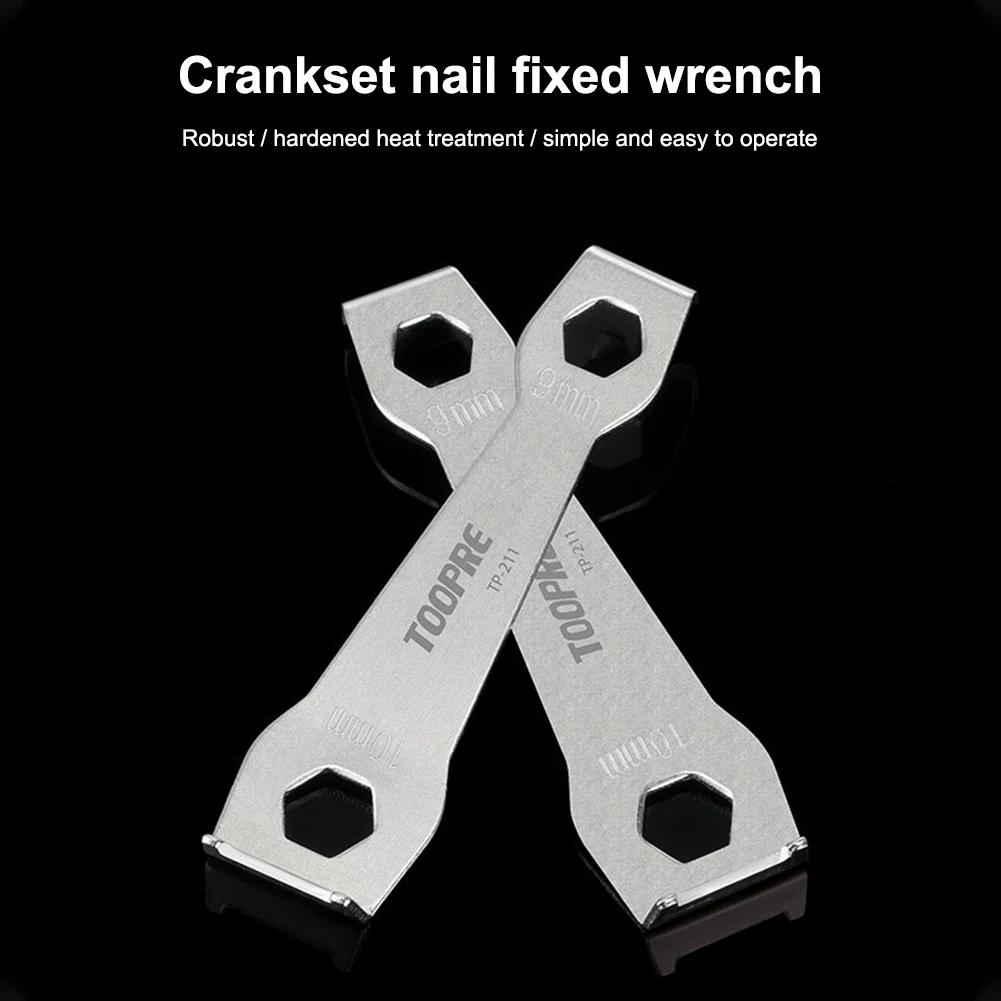 

Bike Chainring Wrench for Mountain Bike 9/10mm Bike Chainring Bolt Fixed Wrench Bicycle Crank Spanner Wrench Tool