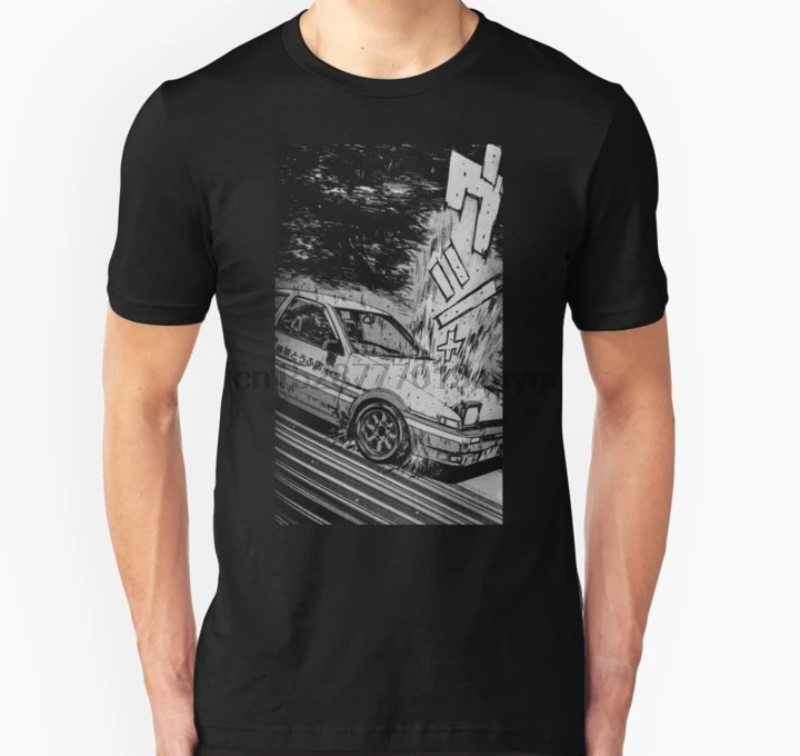 Мужская футболка Initial D Toyota AE86 Дрифтинг унисекс с принтом Футболки| |