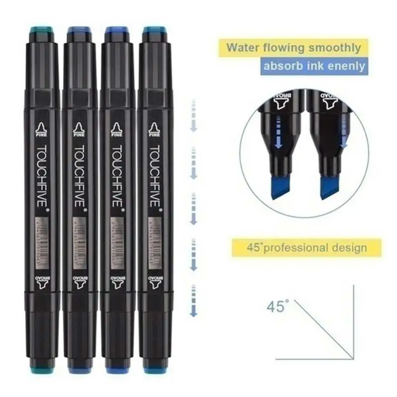 80 Цвет набор маркеров манга рисунок Маркеры Ручка на спиртовой основе эскиз