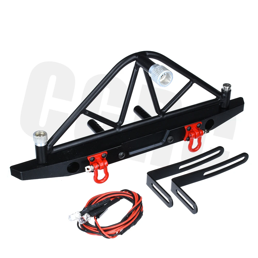 RC автомобиль CNC Металлические передние задние бамперы с запасной консоль с шиной для 1/10 RC Гусеничный TRX4 Defender Bronco Axial Scx10 90047 90046