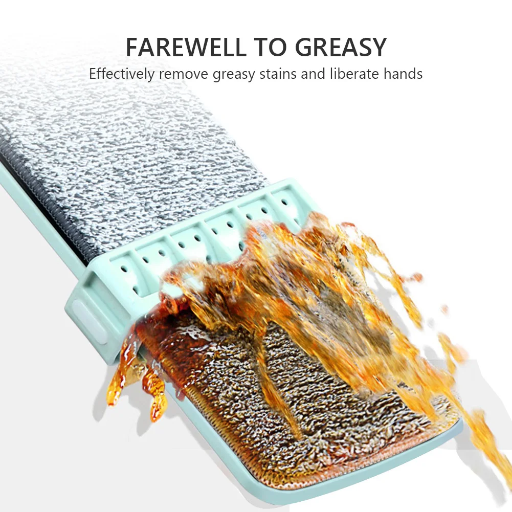 

Flat Mop Bucket Hand Free Wringing Floor Cleaning Mop Microfiber Mop Pads Wet or Dry Usage Home Cleaning Squeeze Mop for Wash