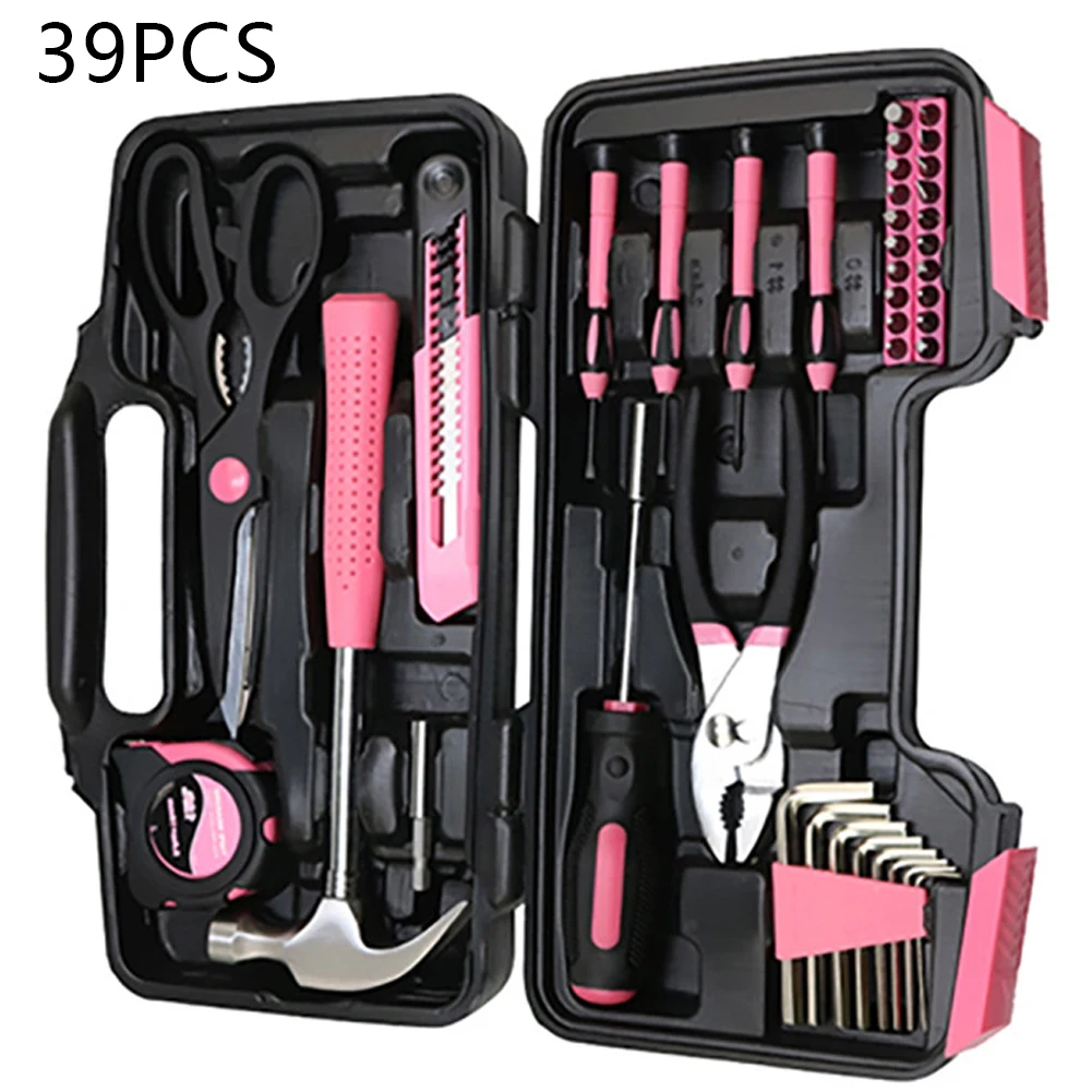 

39PCS Family Tool Set Multifunctional Ladies Repair Maintenance Household Hand Toolkits Device Repair INSULATED Hand Home Tools