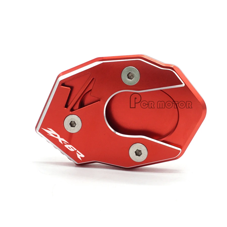 Newest LOGO ZX-6R CNC Aluminum Side Stand Extension Enlarge For KAWASAKI ZX6R ZX 6R 2009-2016 2010 2011 2012 2013 2014 2015 | Автомобили и