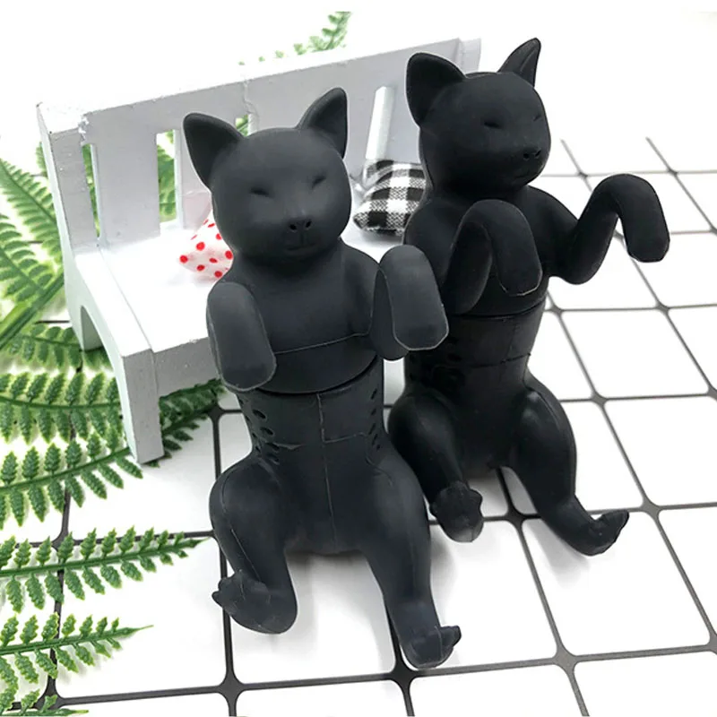 Домашний креативный силиконовый чайный набор портативный котенок чай