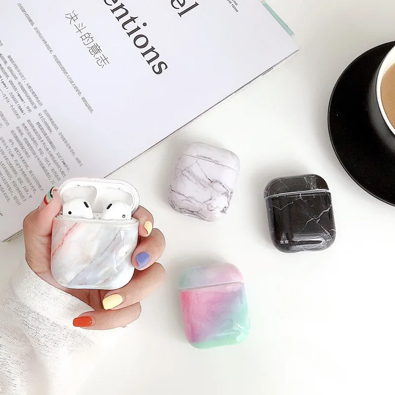 

Fashion Marble-Pattern Case for Airpods 1 2 Earphone Case Protective Cover for Airpods 2 Air Pods 1 Shell Sleeve