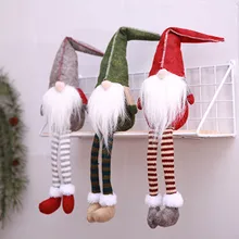 Behogar милые сидящие длинные ноги Санта Клаус сидя куклы игрушки