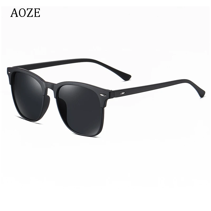 2020 AOZE модные мужские Поляризованные леопардовые солнцезащитные очки чайные