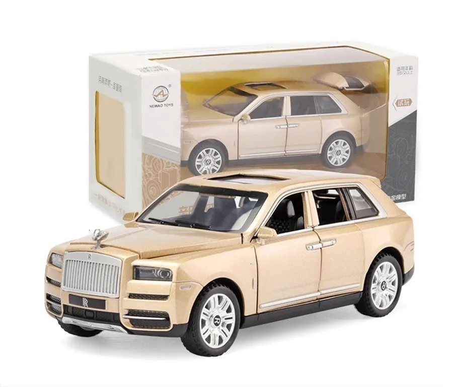 1/32 Rolls Royce Cullinan Diecasts модели игрушечных автомобилей со звуком и светильник 6 дверей можно открыть Oyuncak модель подарки для детей