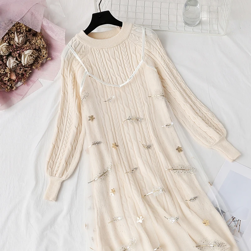 Новинка 2019 женское осенне зимнее элегантное однотонное платье трикотажное +