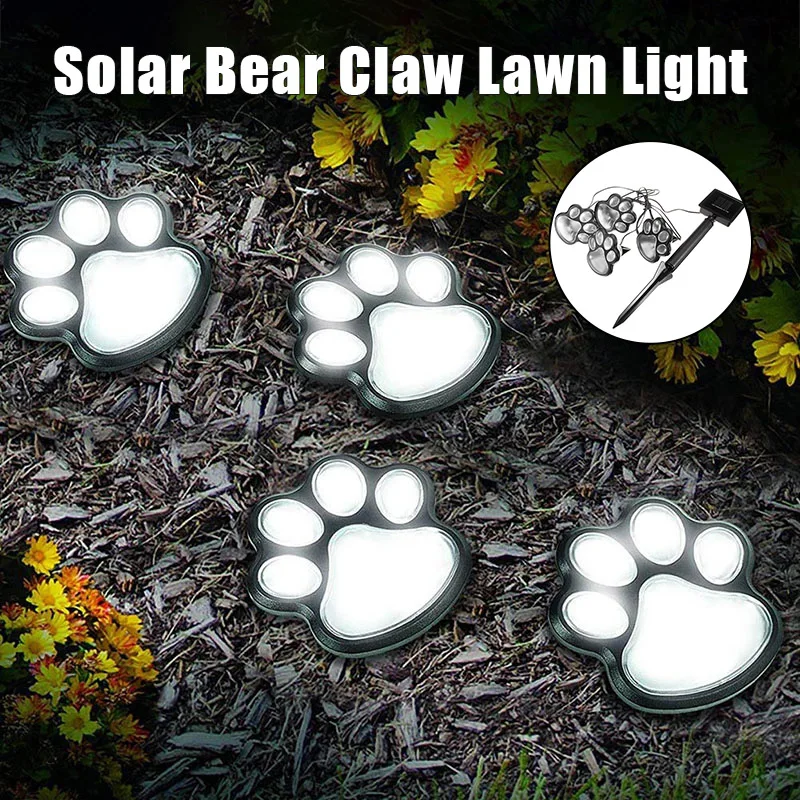 

Hot LED Solar Claw Footprint Lights Lawn String Light Energy Saving Outdoor Garden Yard Lawn Decor Lamp PLD