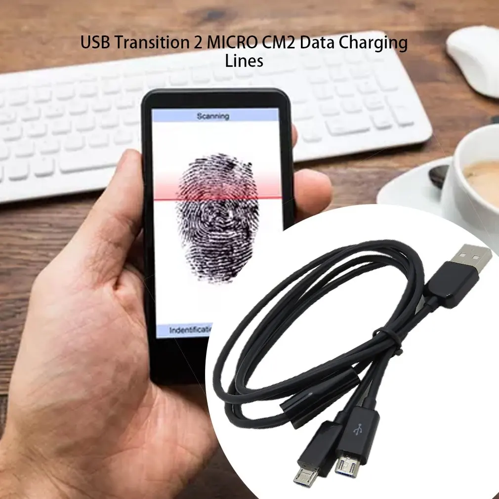 Высококачественный черный USB 2 0 Dual Micro Мужской y разветвитель кабель для зарядки и