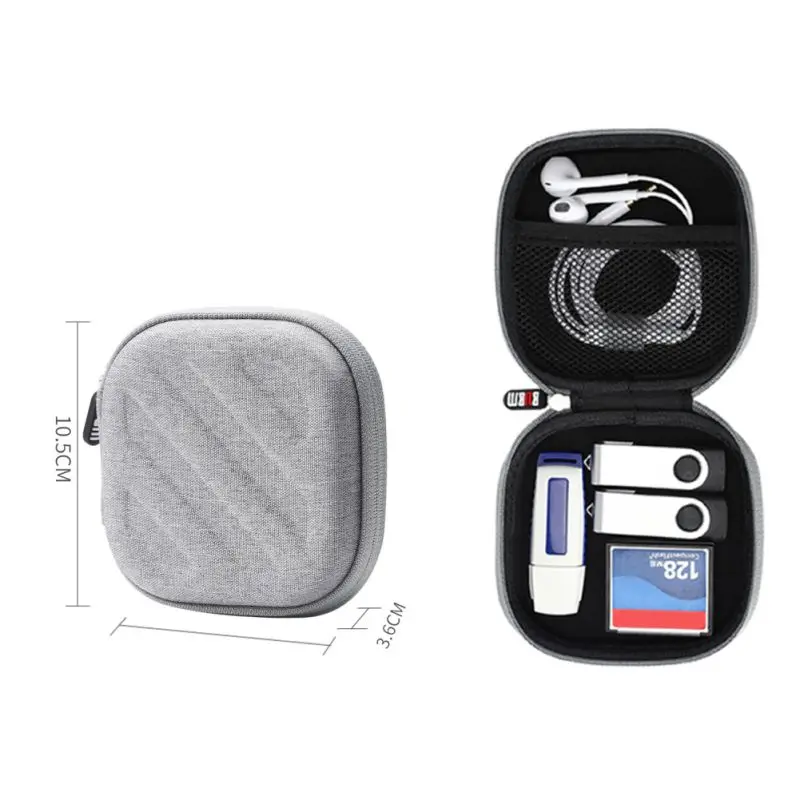 Чехол для наушников жесткий защитный чехол переноски дорожный портативный сумка