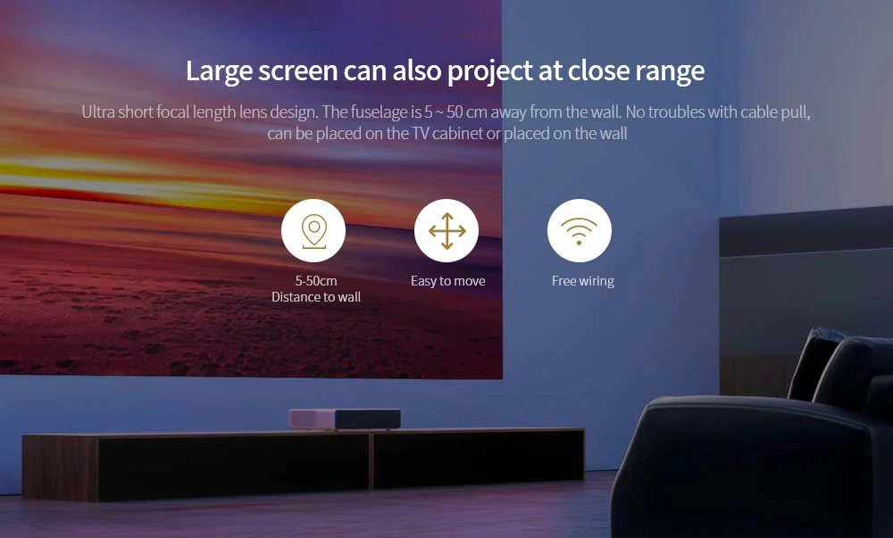 Xiaomi Mijia, Ультра короткий лазерный проектор на английском языке, 150 дюймов, 5000 ANSI, 1080 P, 4 K, Android, домашний ТВ-кинотеатр, WiFi, BT