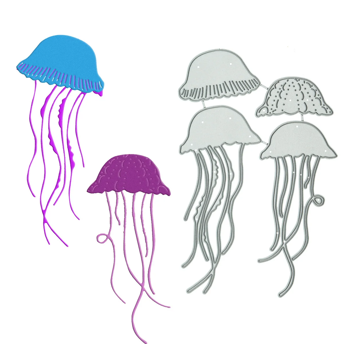 Многослойные металлические пресс-формы с узором Медузы для скрапбукинга морской