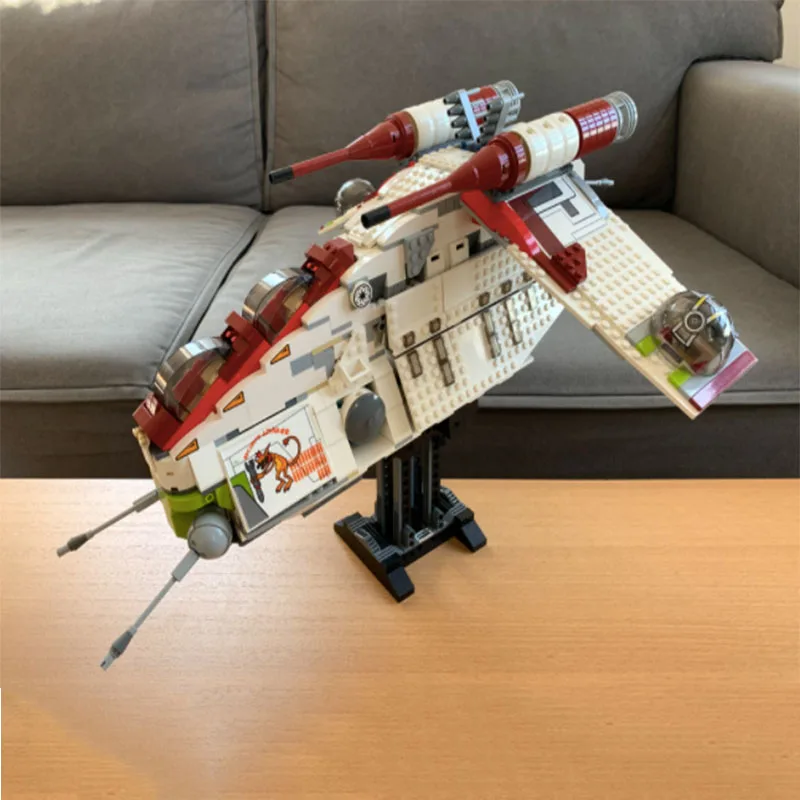 

2021 new Republic GunshipShowing Display The MOC Stand (Only Bracket) for 75021 Building Block Model DIY Bricks Toy Gifts