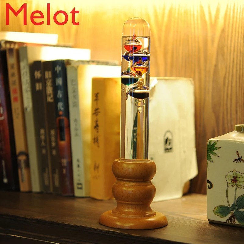 

High-End Luxury Colorful Ball Thermometer Storm Glass Home Decoration Desktop Decoration Gift