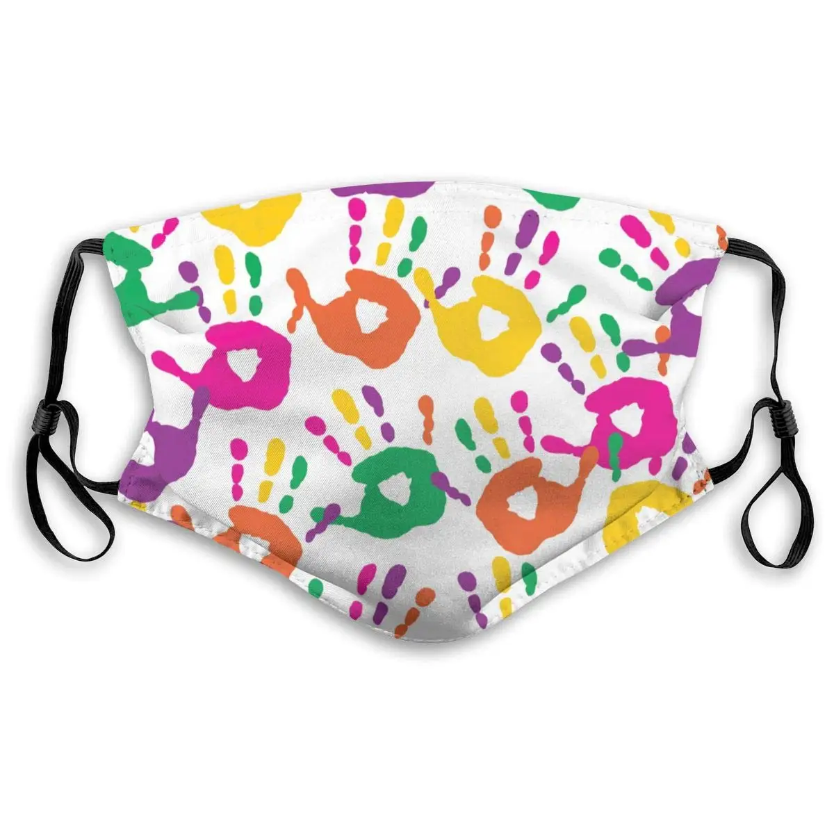 

Handprints Pattern Unisex Anti-Pollution Mask Dust Mask with Filter Mask Black