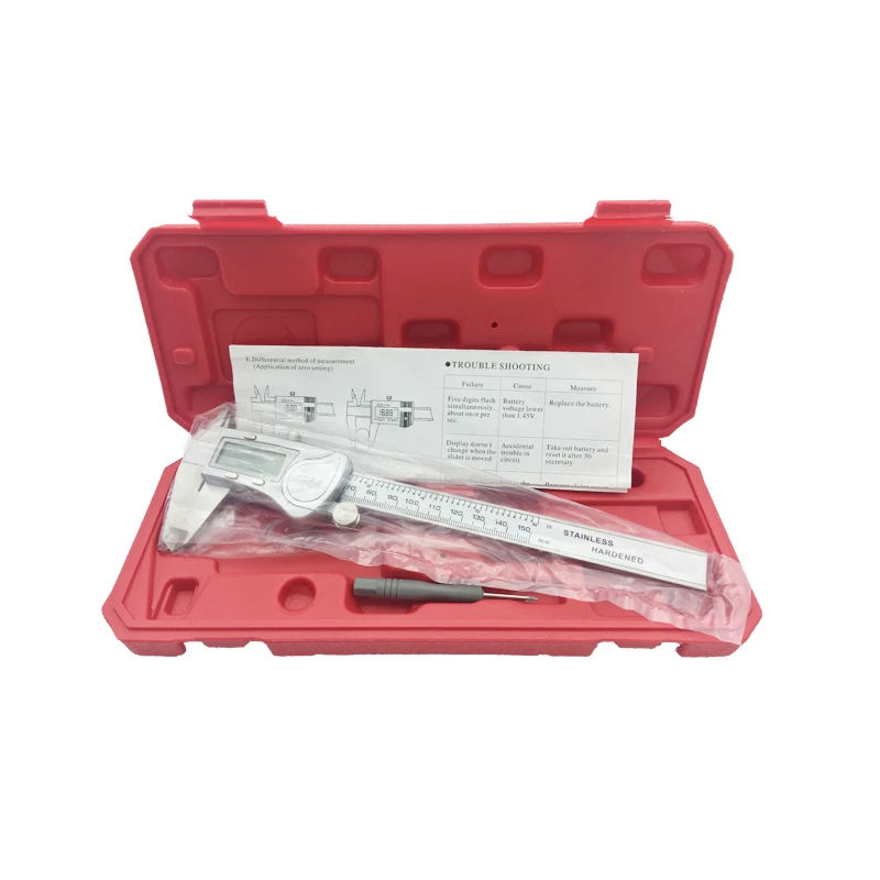 Industrial IP54 LCD Digital Caliper 0-150mm 6 &quotStainless Steel Metal Casing Vernier Electronic |