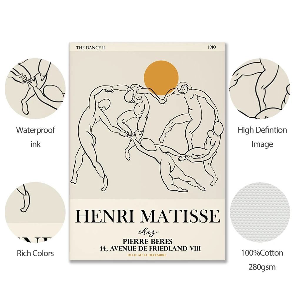 Картина на холсте Пикассо матиссе абстрактная девушка тело лицо цветок Постер в