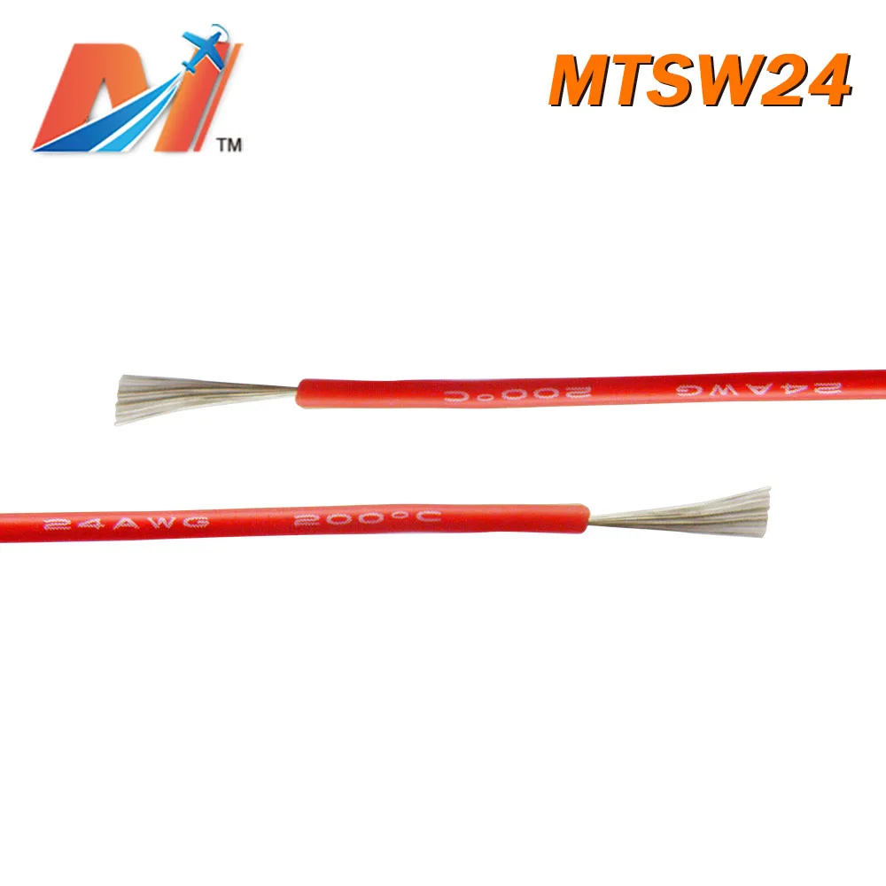 Maytech распродажа кремниевых проводов AWG24 красного цвета (1 метр)|Силовая установка|