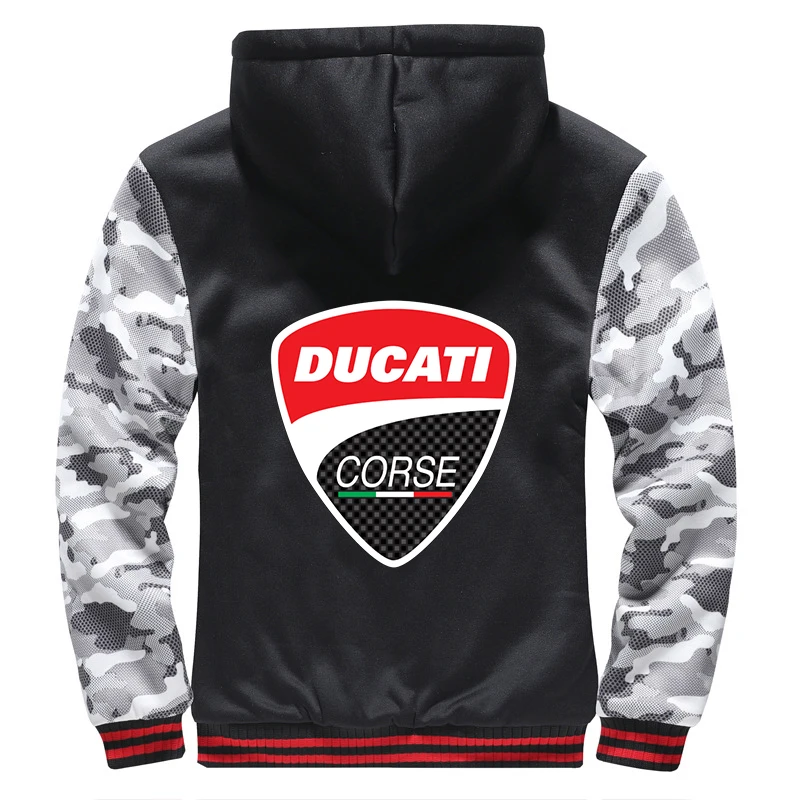 

2021 Ducati Motorcycle Men's Zipper Hoodie Printing Thicken Plus Cotton Padded Comfortable Designer Jacket Sweatshirt Coats