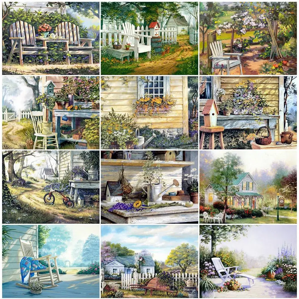 

5D пейзаж, алмазная вышивка, садовая картина Стразы, полная квадратная/круглая алмазная живопись, пейзаж, Новое поступление, Настенный декор