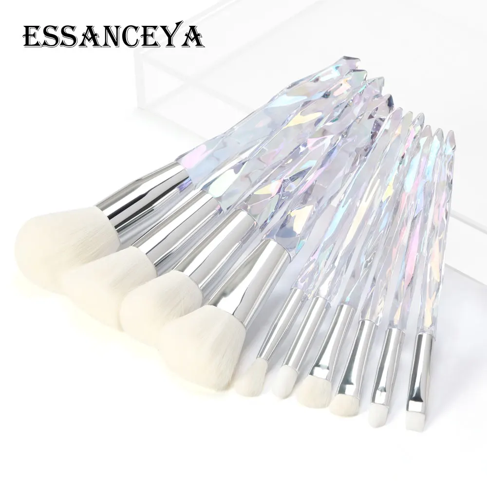 ESSANCEYA, 5/10 шт, набор профессиональных кистей для макияжа, красочные кисти для макияжа с бриллиантами, основа для макияжа, тени для век, косметические инструменты