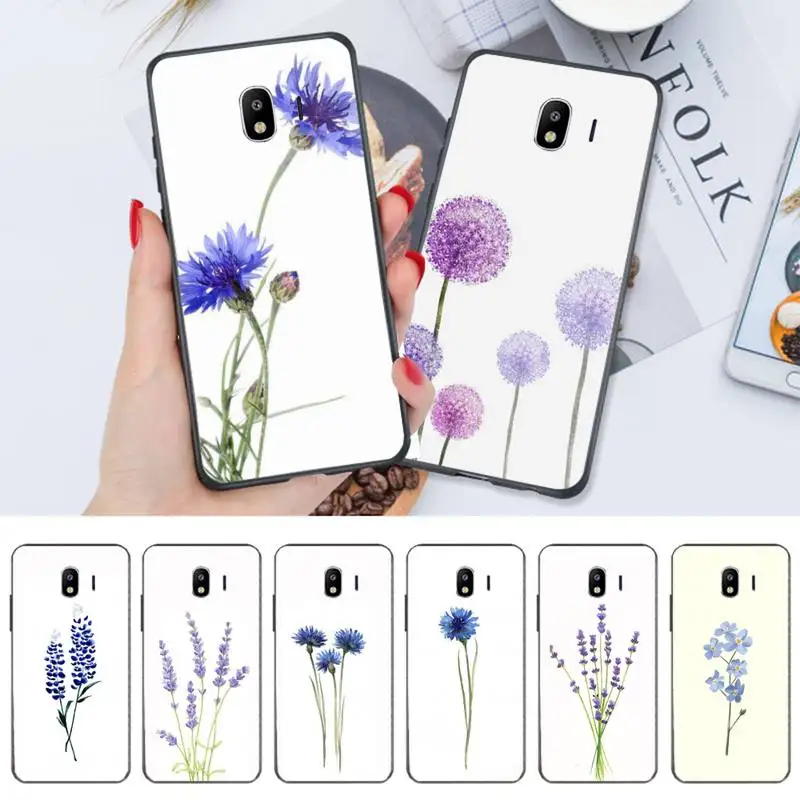 

Painted Flowers Phone Case For Samsung A20s A30S A31 A40 A50S A51 A70 A71 A80 Black Soft nax fundas cover