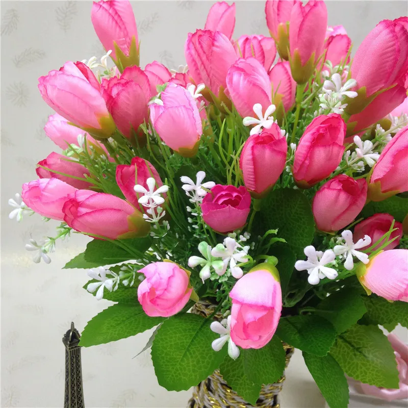 

Valentin 2022 Artificial Flowers Tulip Fakes Flowers Real Wedding Decoration Flowers Banquet Bridal Home Decor Valentines Day