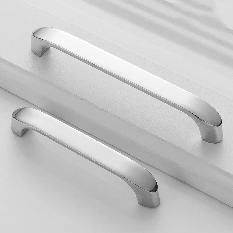 Дверные Ручки современного и контракт серебро потрясение дверная ручка простой