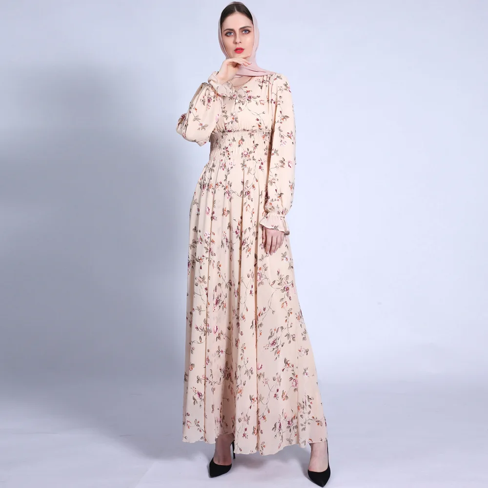 

Ramadan Eid Mubarak Abaya Dubai Turkey Islam Muslim Floral Long Dress Abayas Dresses For Women Robe Longue Jellaba Femme 2021